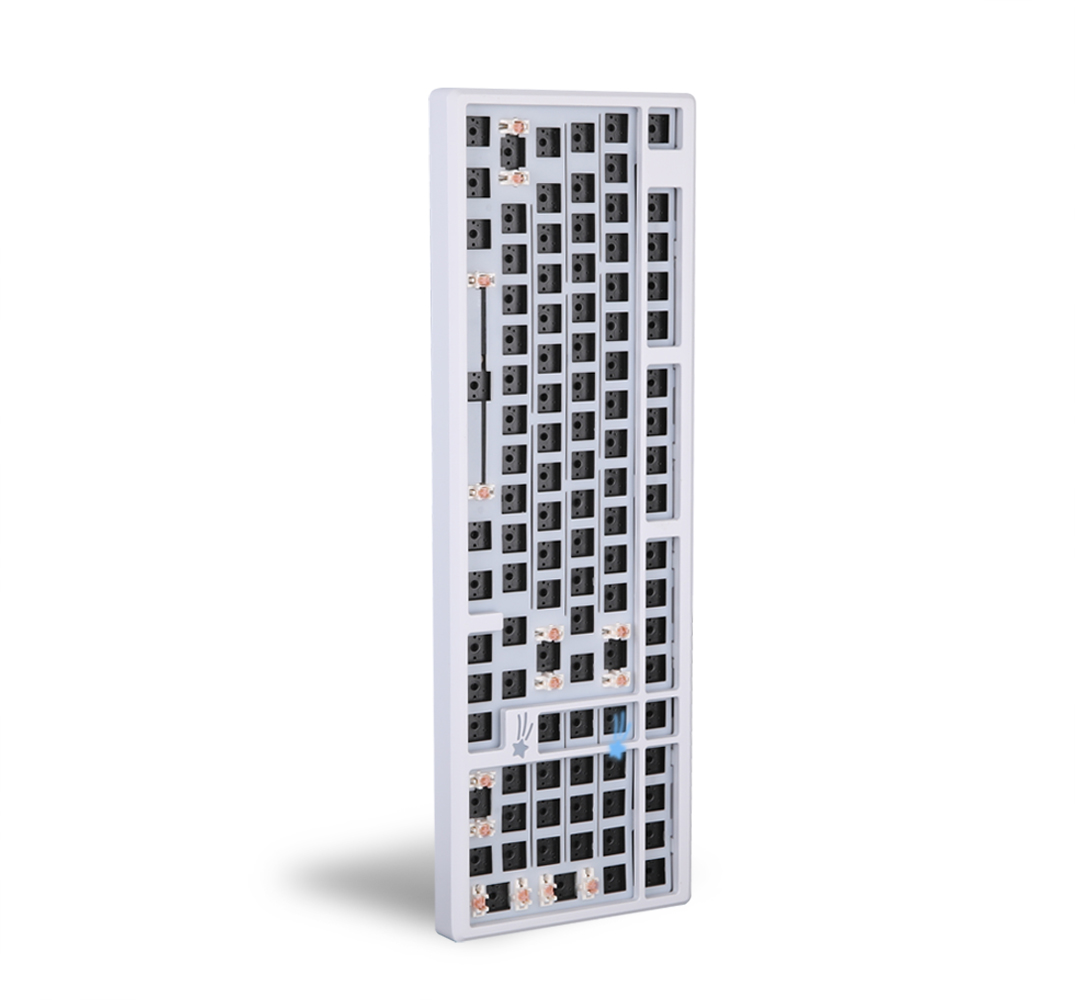 가츠 스텔라100 베어본 화이트 풀알루미늄 유선 매크로 단축키 커스텀 조약돌 키보드