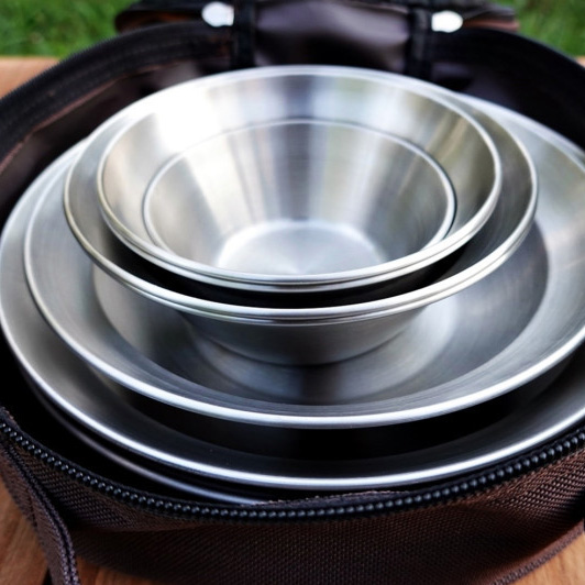 키녹스 캠핑 그릇 접시 스텐 식기 STS304 6호