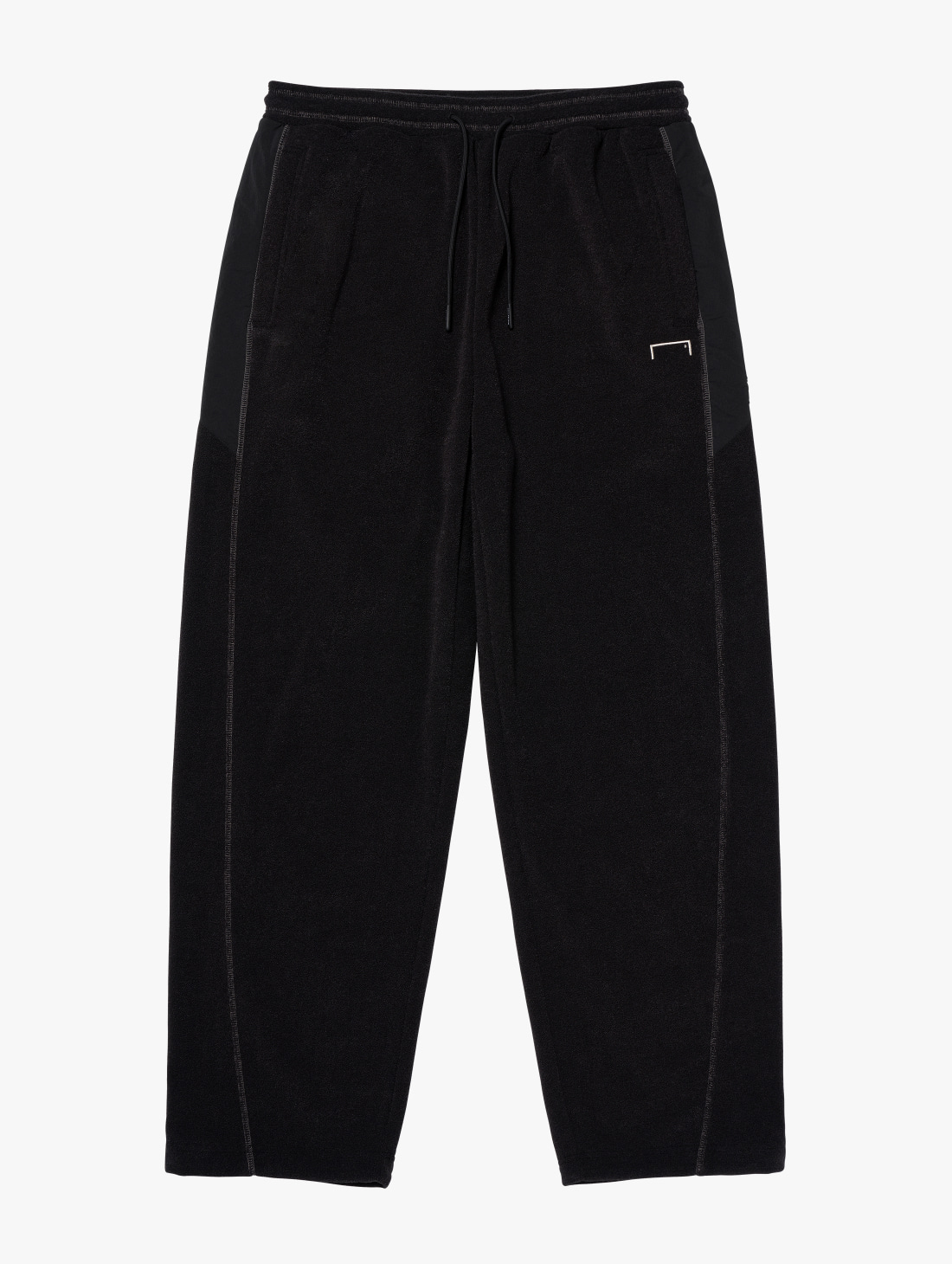 WOVEN PATCH TERRY FLEECE JOGGER-BLACK - 상품 이미지