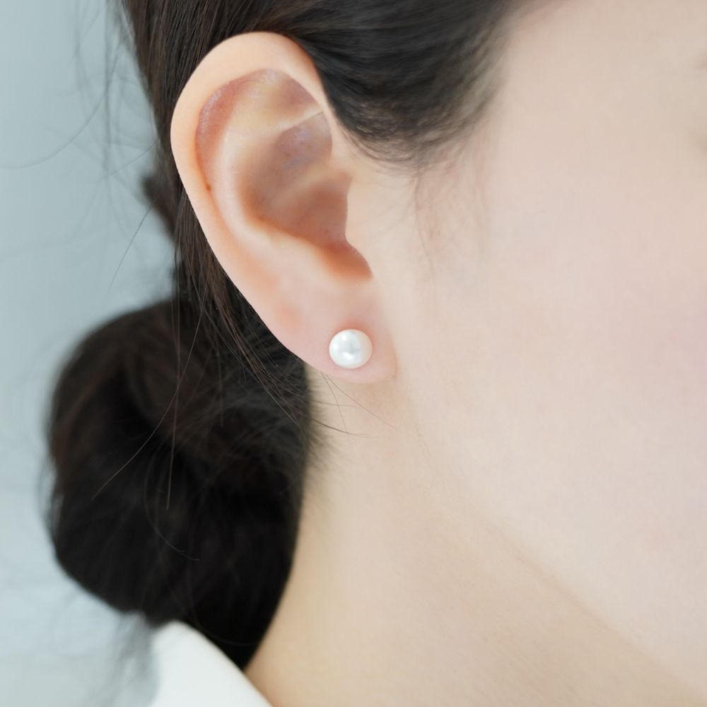 스와로브스키 진주 볼록 귀걸이 실버925 8mm 10mm