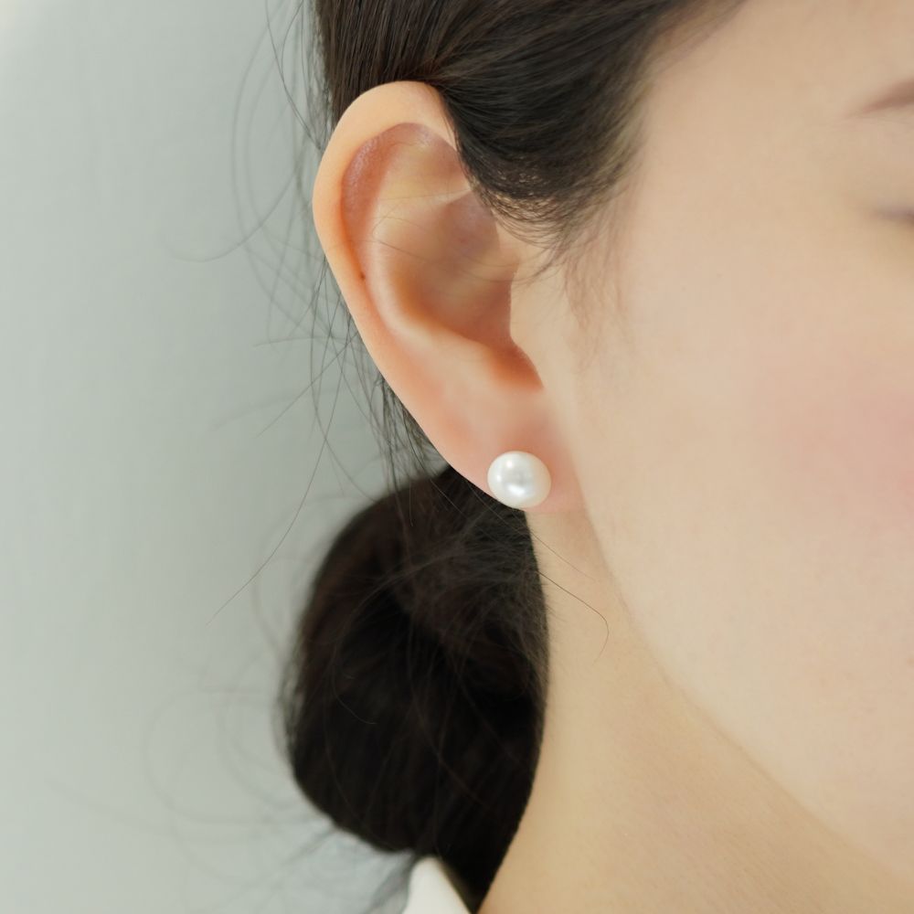 스와로브스키 진주 볼록 귀걸이 실버925 8mm 10mm