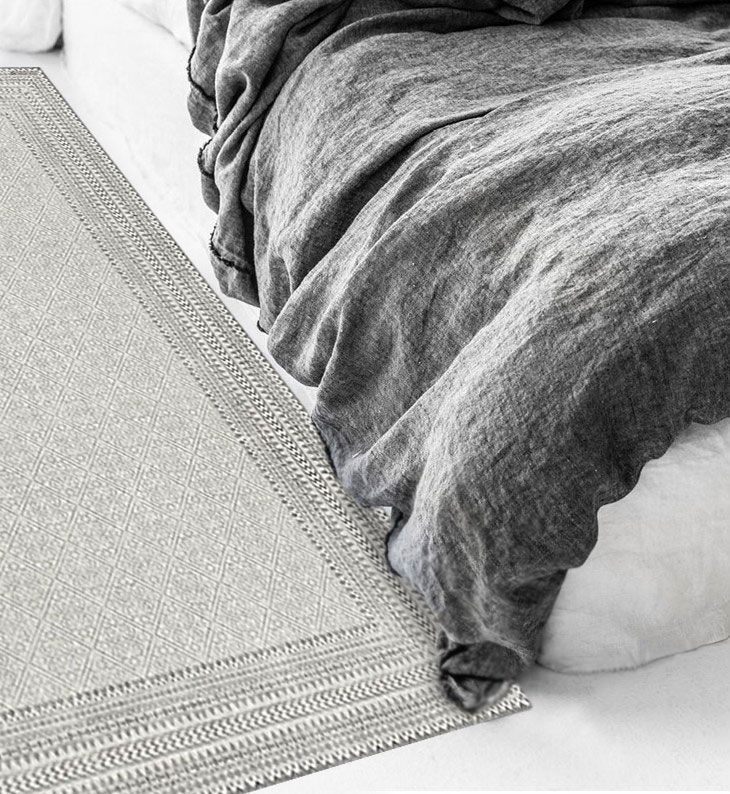 베이자플로우 PVC 러그 - 에밀리아 화이트 140 x 220 cm