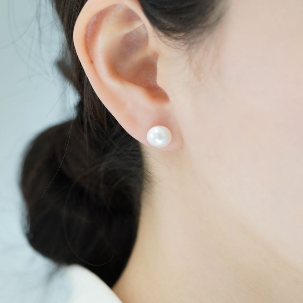 스와로브스키 진주 볼록 귀걸이 실버925 8mm 10mm