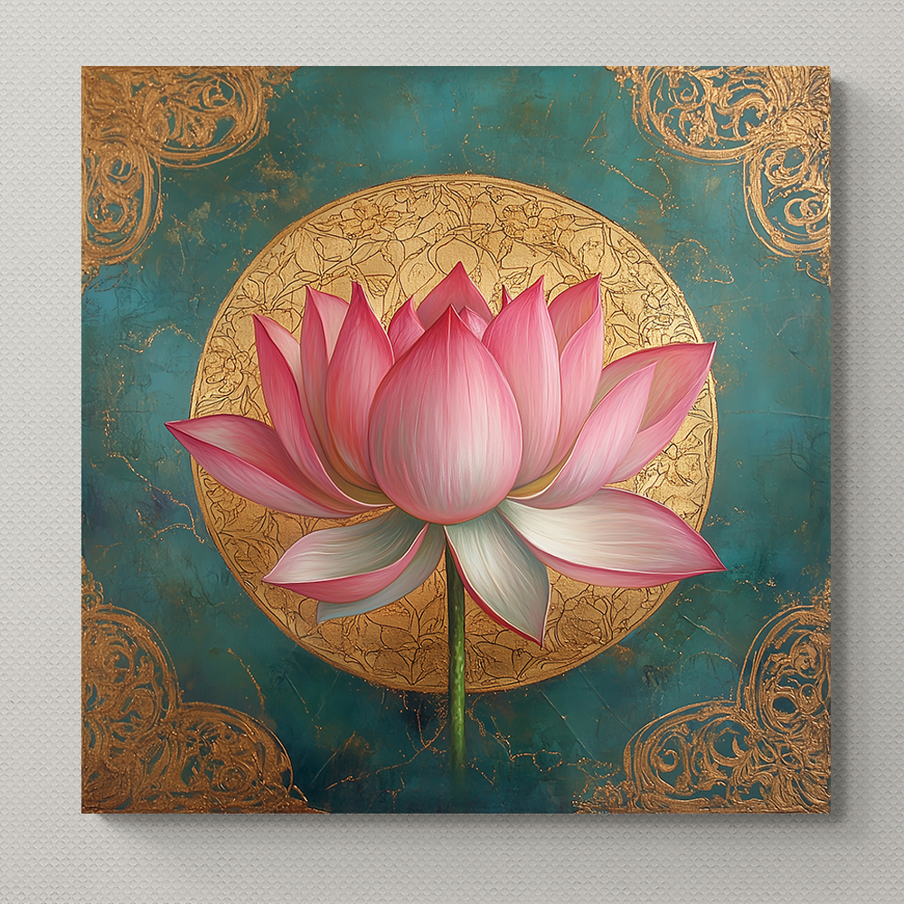 합격 연꽃 80x80cm 캔버스 액자 - 상세 이미지 5
