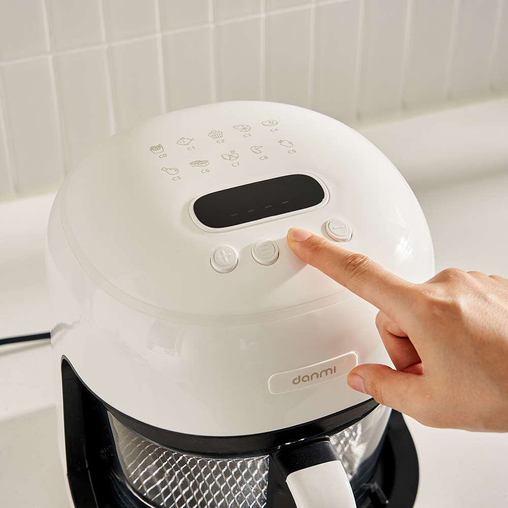 단미 유리 바스켓 글라스 에어프라이어 3.5L 소형 미니 에어프라이기