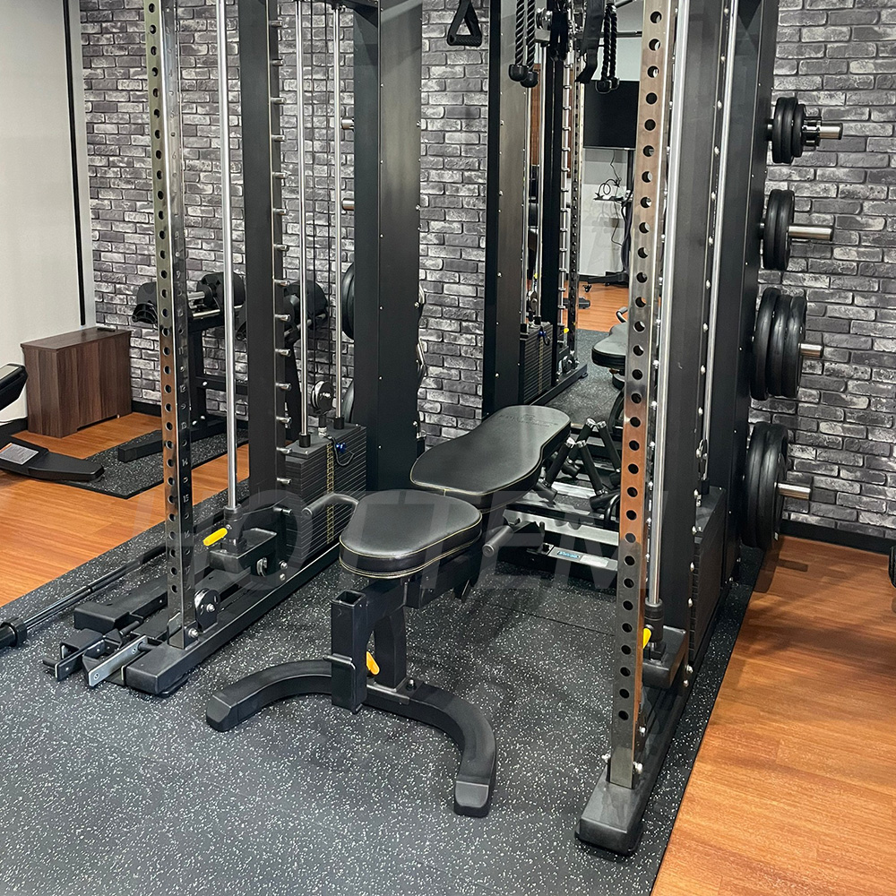 홈짐 충격흡수 소음방지 운동매트 헬스장매트 헬스매트 바닥 탄성 고무블럭 25T 25mm - 상세 이미지 4