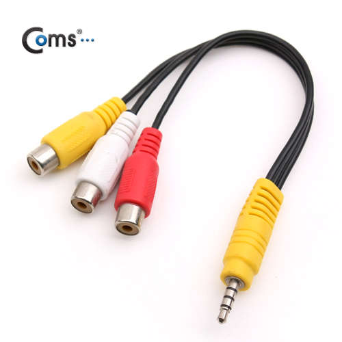 Coms 스테레오 RCA 3선 케이블 4극 AUX Stereo 3.5 M to 3RCA