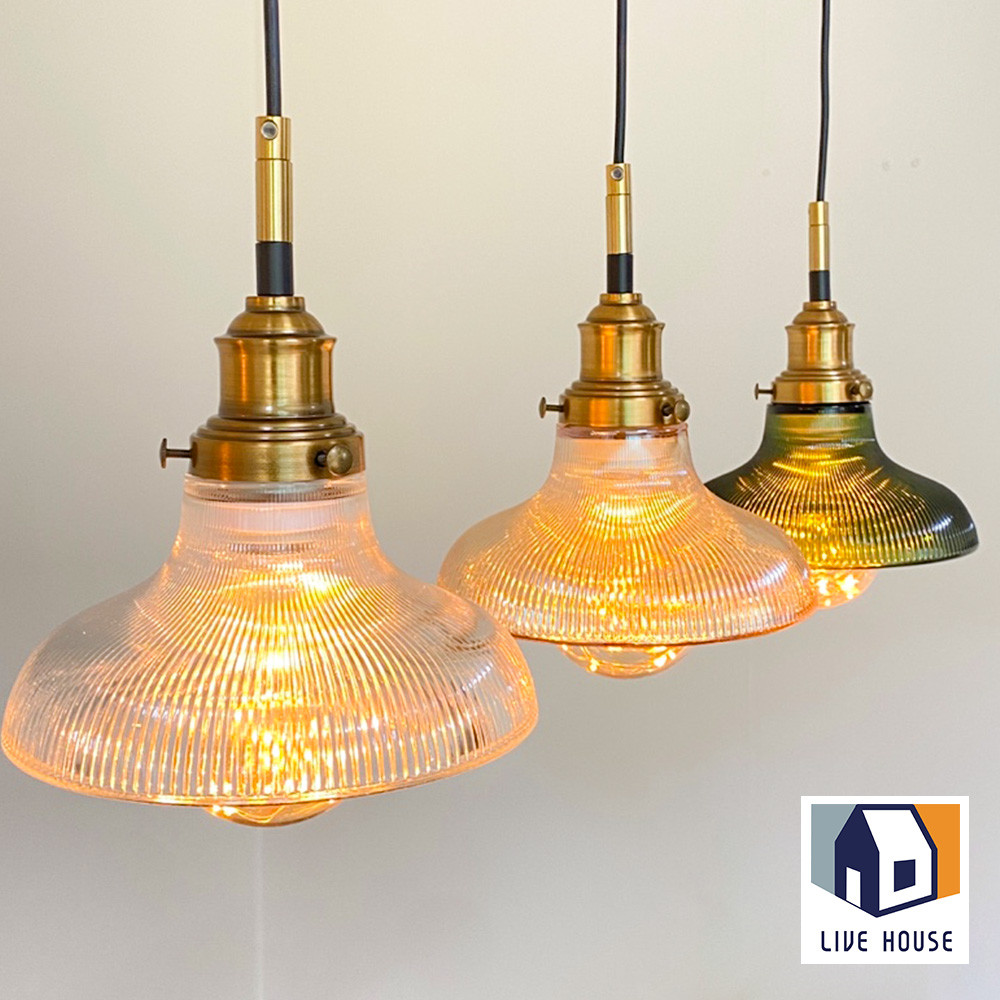 LED 빈티지 레일 조명 유리 식탁등 카페 식탁 펜던트 조명 빗살 투명