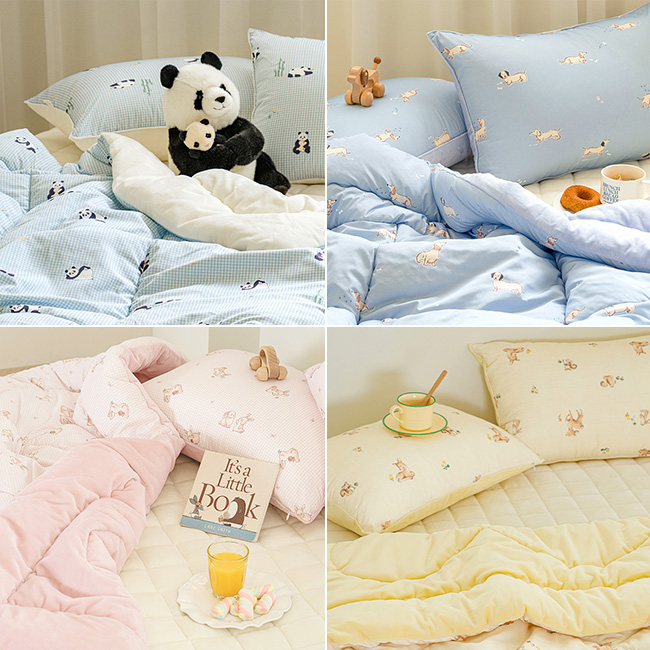 세사온라인 키즈 캐릭터 웰포그니 극세사 겨울 차렵베개세트 SS