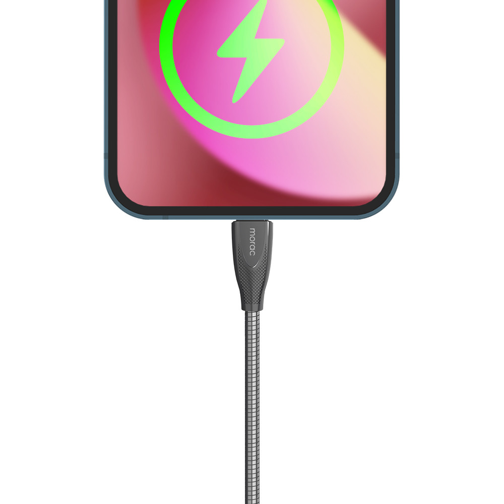 모락 스핑 메탈 USB C to 라이트닝 8핀 PD 고속 충전 케이블 1.5m - 상세 이미지 4