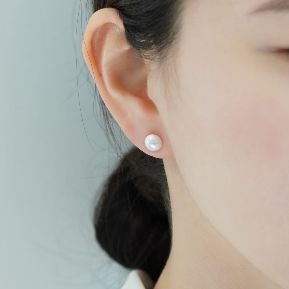 스와로브스키 진주 볼록 귀걸이 실버925 8mm 10mm