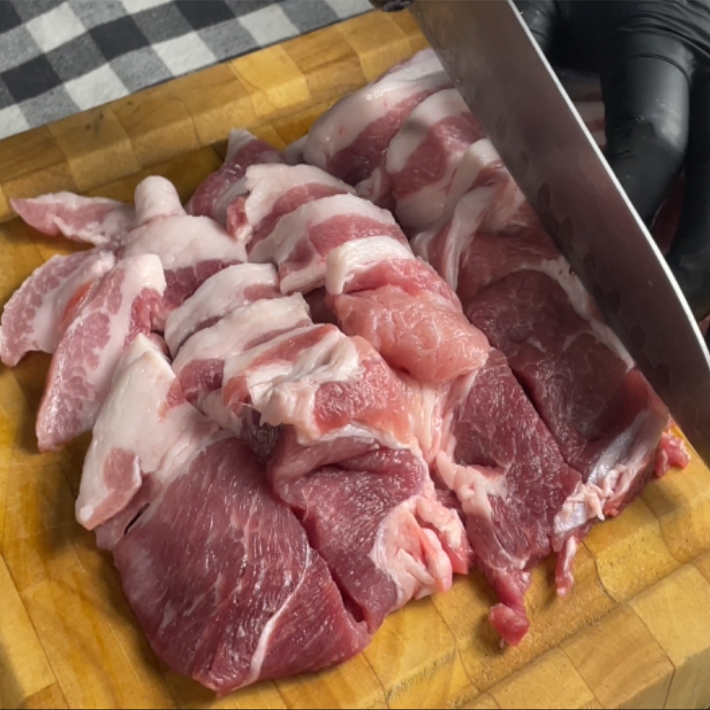 바라던 목살 많은 돼지고기 목전지 제육 구이 1kg 돼지 왕목살 미국산