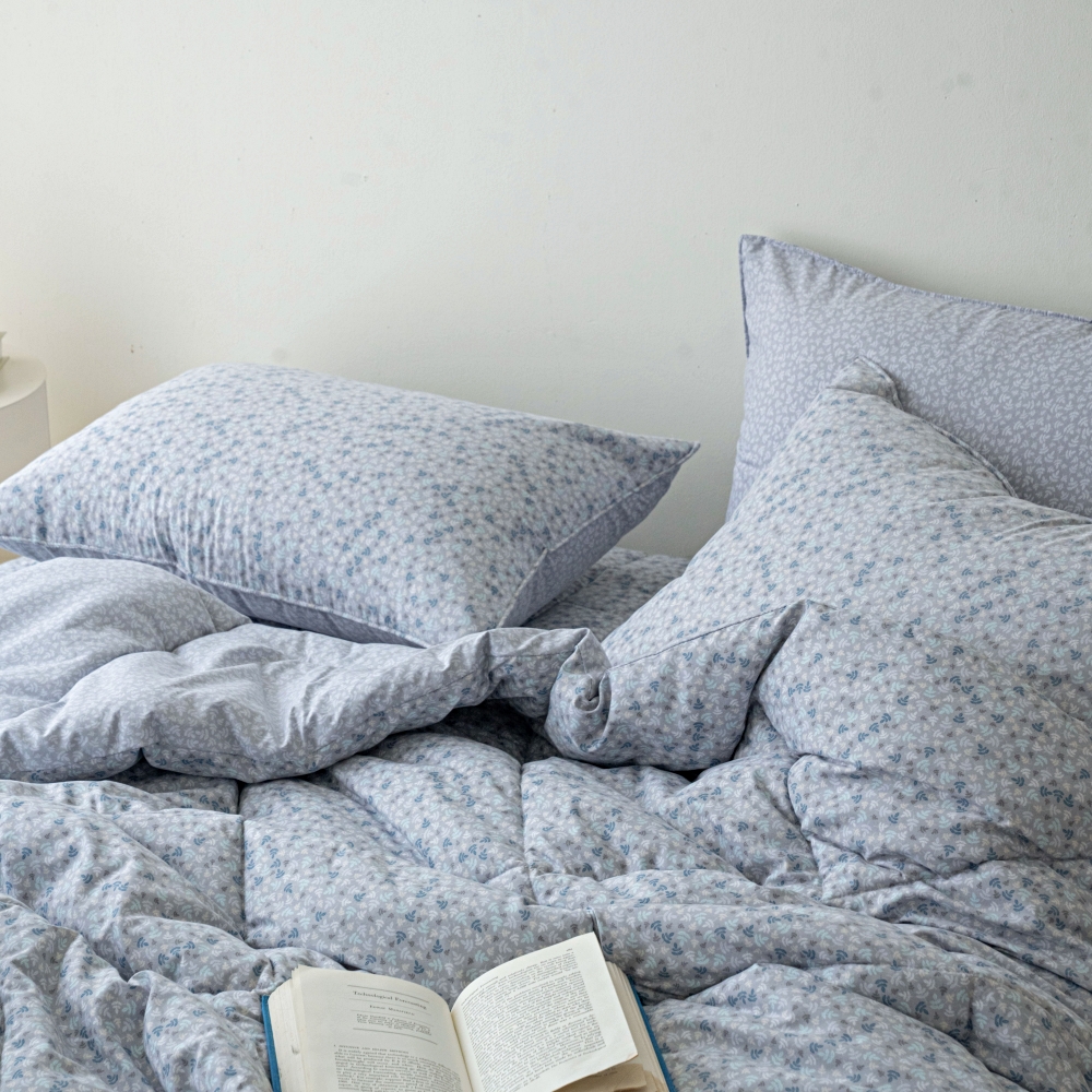 세미마이크로 알러지케어 나뭇잎 먼지없는 간절기 호텔 침구 퀸 이불 세트