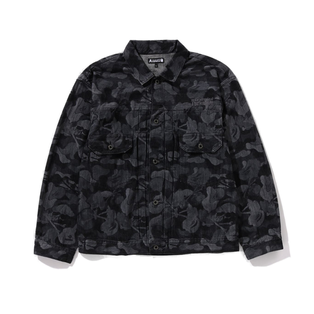 베이프 자켓 BAPE X MMJ SKULL CAMO 12 OZ DENIM JACKET 14TH 1K73-140-902 - 메인 이미지