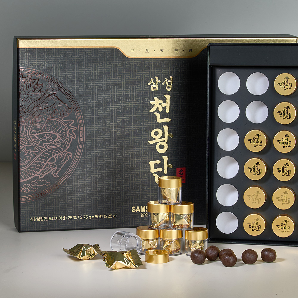 삼성제약 천왕단 60환 침향25프로 기력보환 전통 침향환 부모님선물 어버이날 명절선물 - 상세 이미지 3