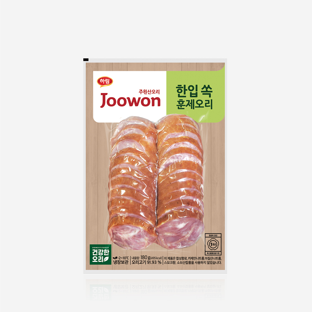 하림 주원산오리 한입 쏙 훈제오리 180g, 1개