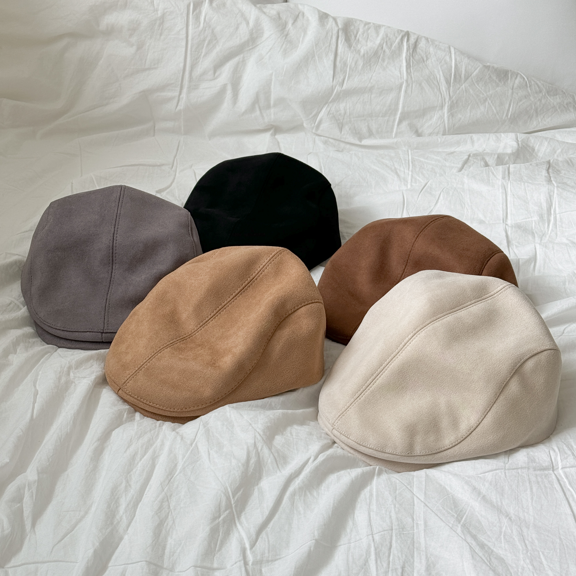 웨이디 무지 스웨이드 헌팅캡 모자 5color 상세 이미지 6