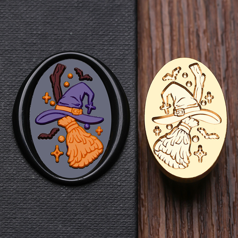 실링왁스 인장 스탬프 할로윈 테마 마녀의 빗자루