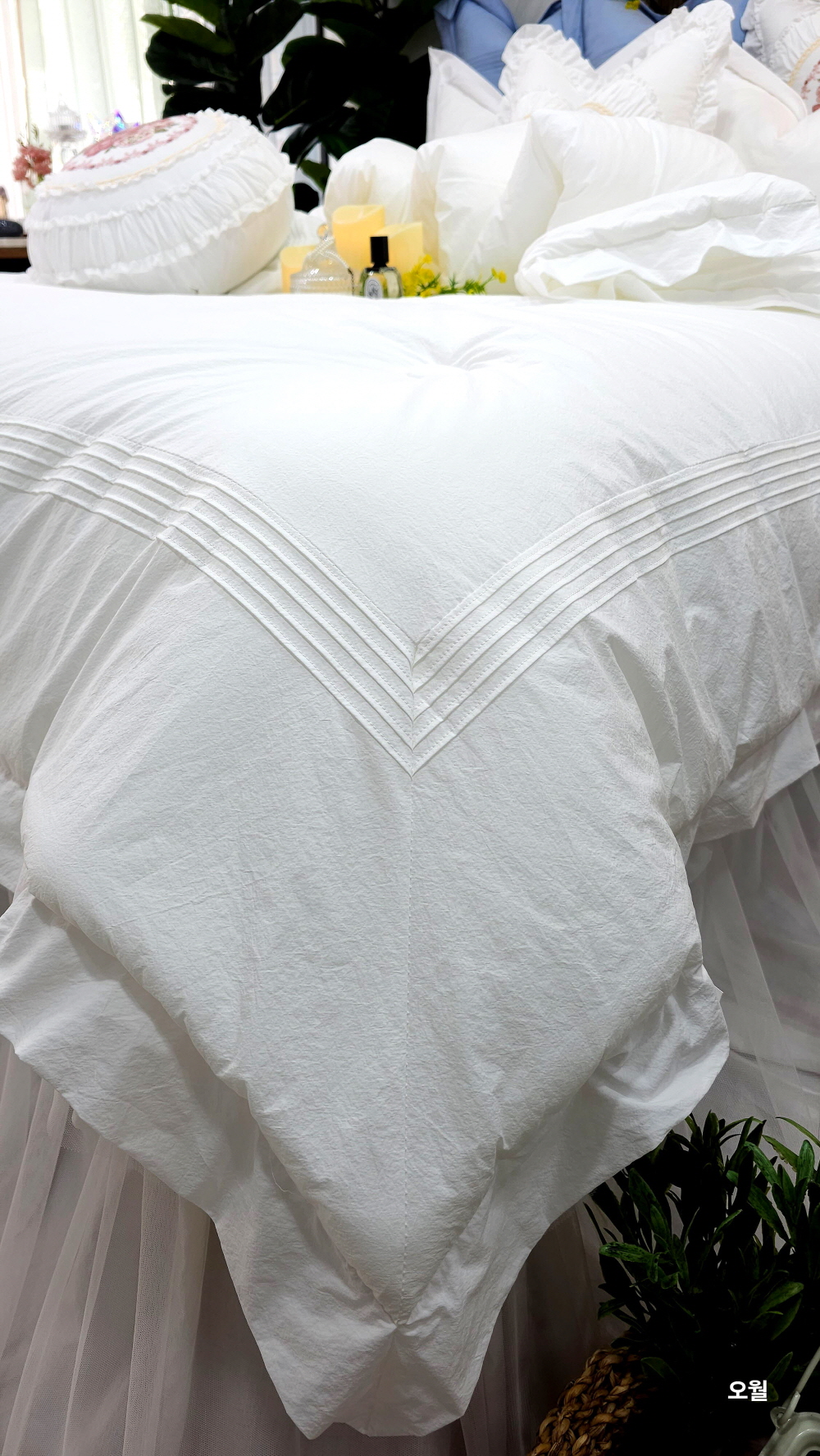 혼수 신혼 겨울 호텔이불 호텔침구 라지킹침구세트 침구류 하늘