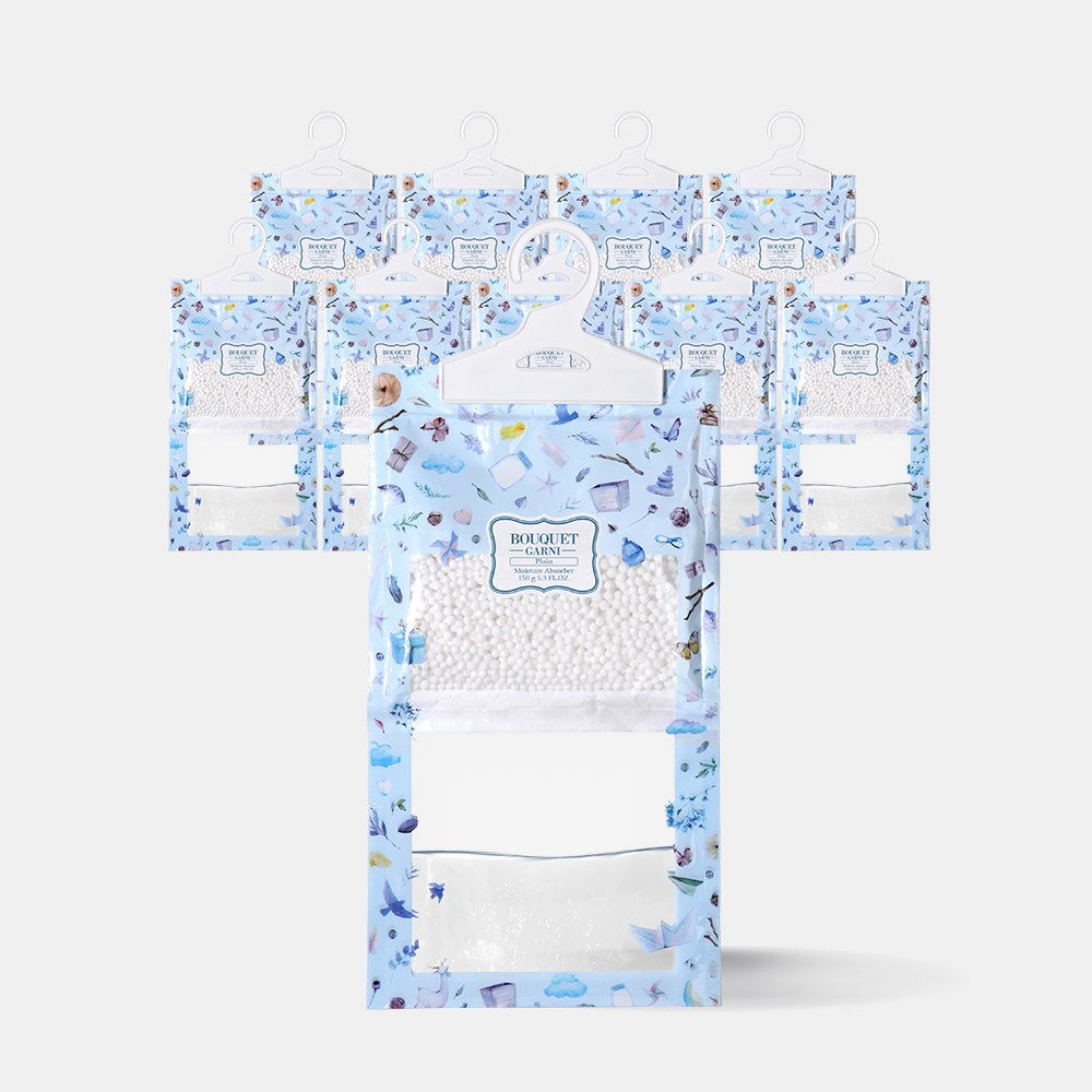 [10개] 부케가르니 습기제거제 제습제 150g 흡습율 테스트 완료 대용량 옷장제습제 걸이형