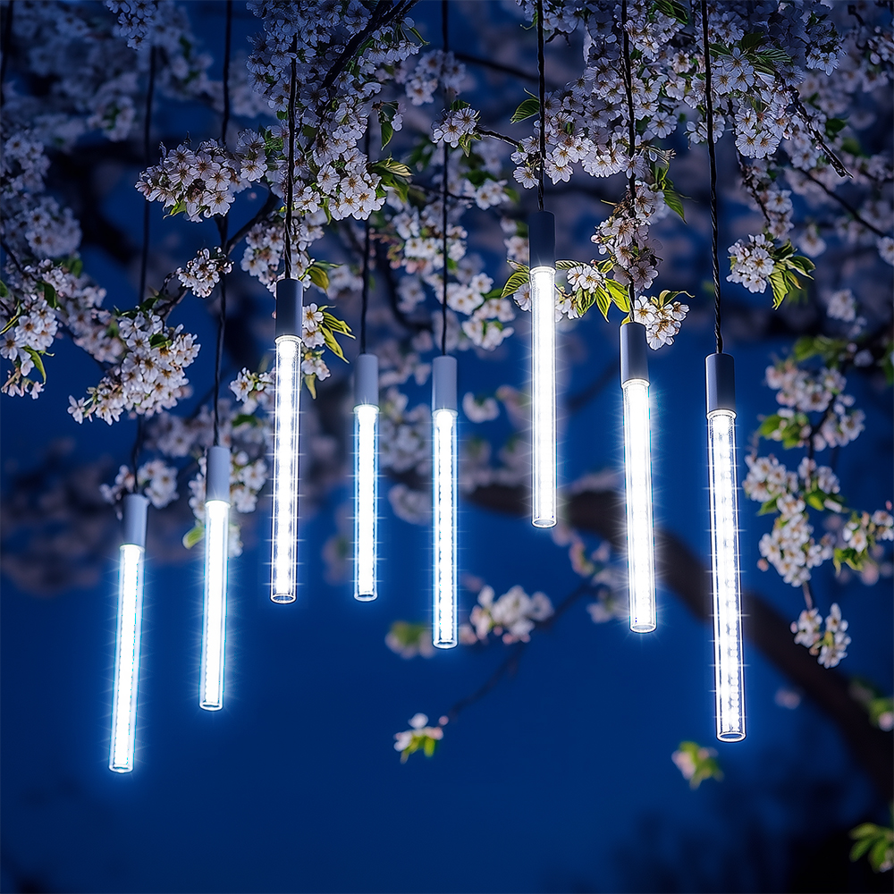 태양광 트리전구 줄조명 LED 트리등 야외 조명 스노우폴