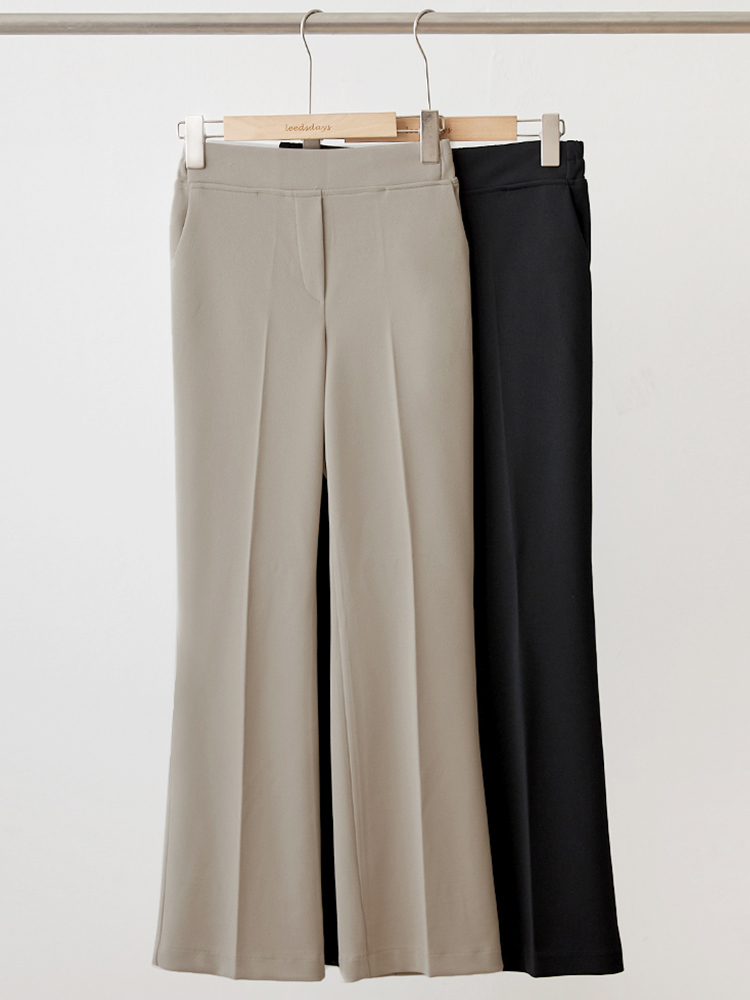 먼데이 고탄력 심플 세미부츠컷 슬랙스 - 상품 이미지