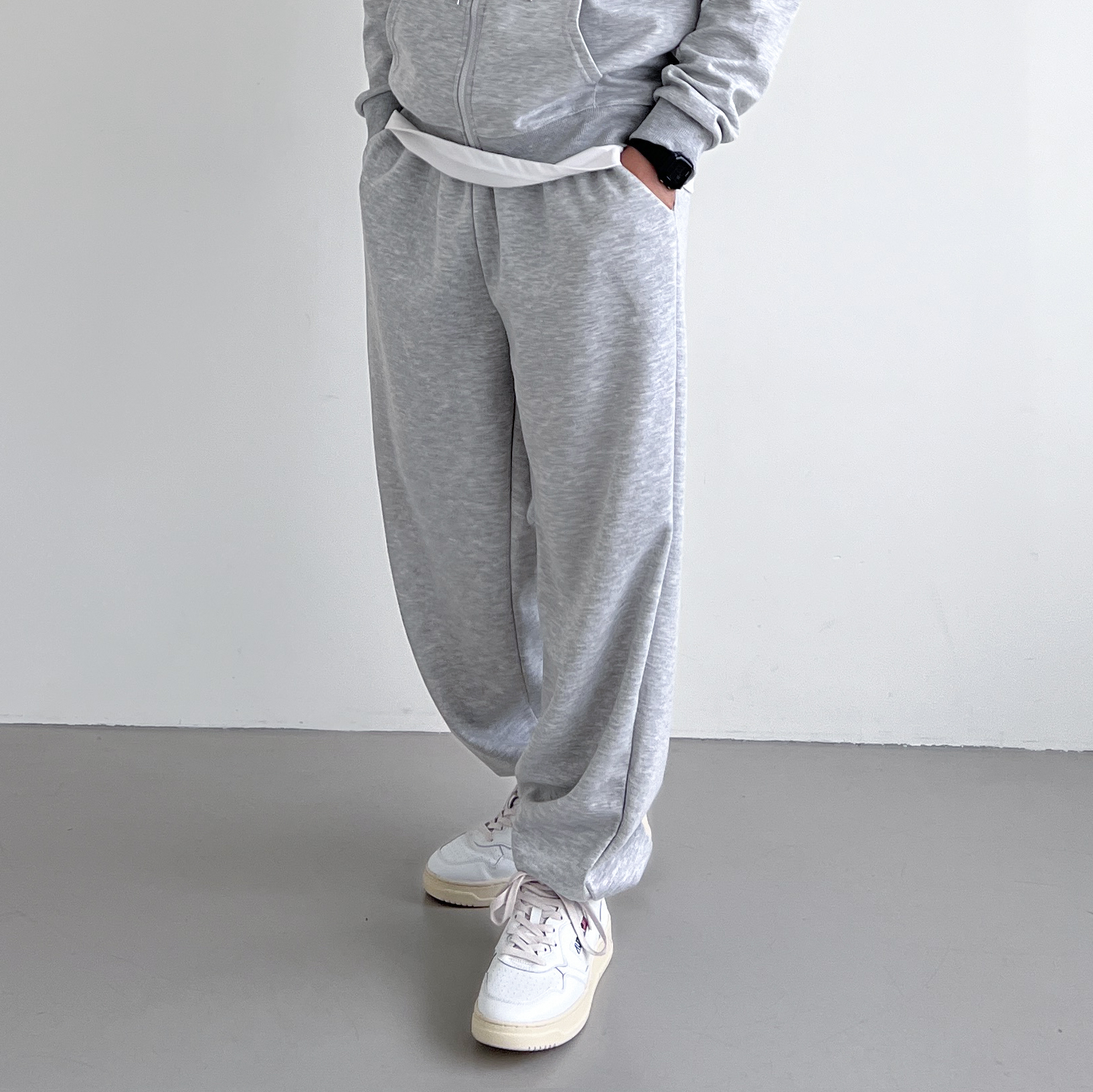 1+1 스웨트팬츠 남자조거팬츠 벌룬팬츠 밴딩 빅사이즈 - 상세 이미지 5