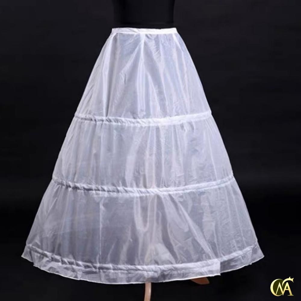 80CM 3단 한복속치마 허리 스커트 페티 코트 웨딩드레스 - 상품 이미지