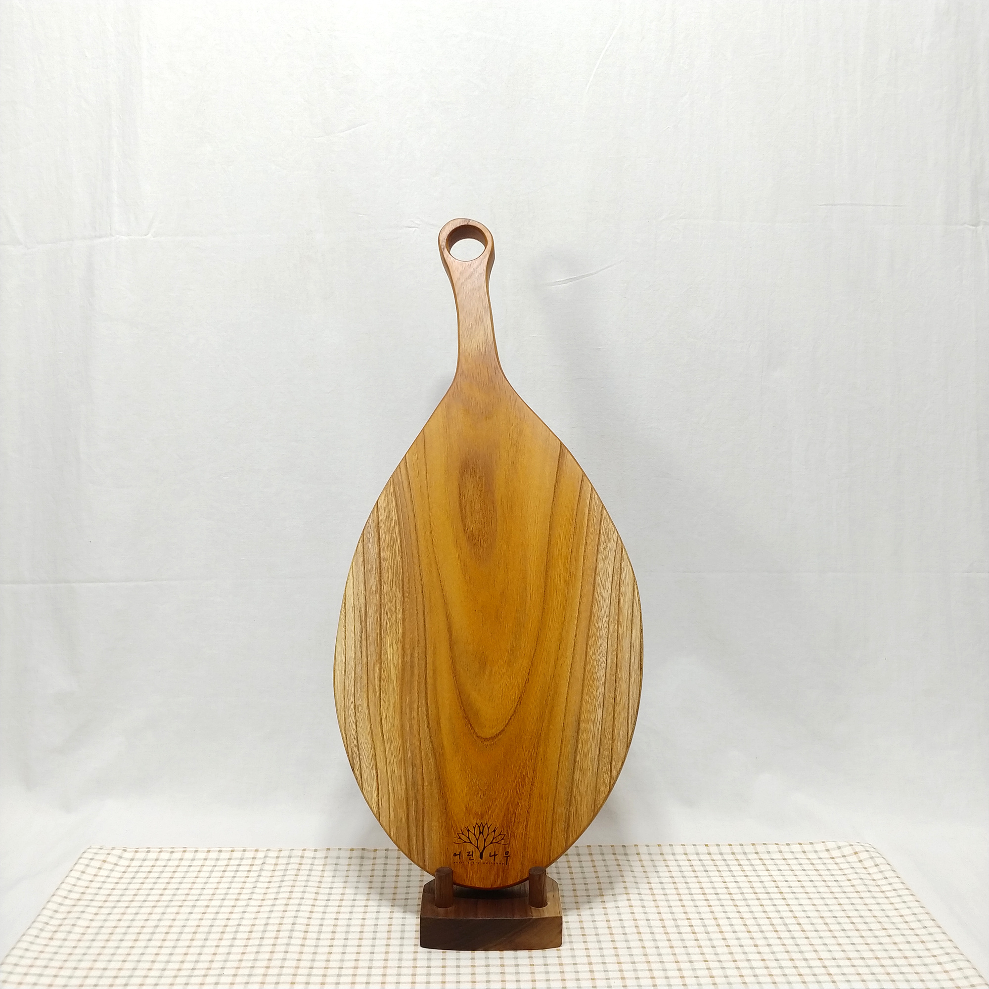 어린나무 느티 손잡이도마 원목 플레이팅