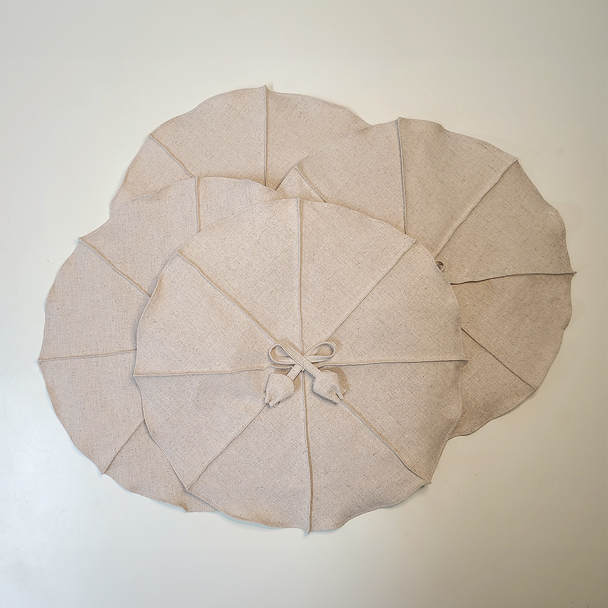 린넨 연잎다포 베이지 지름 30cm 40cm 50cm 엄마의주머니 천아트반제품 - 상세 이미지 5