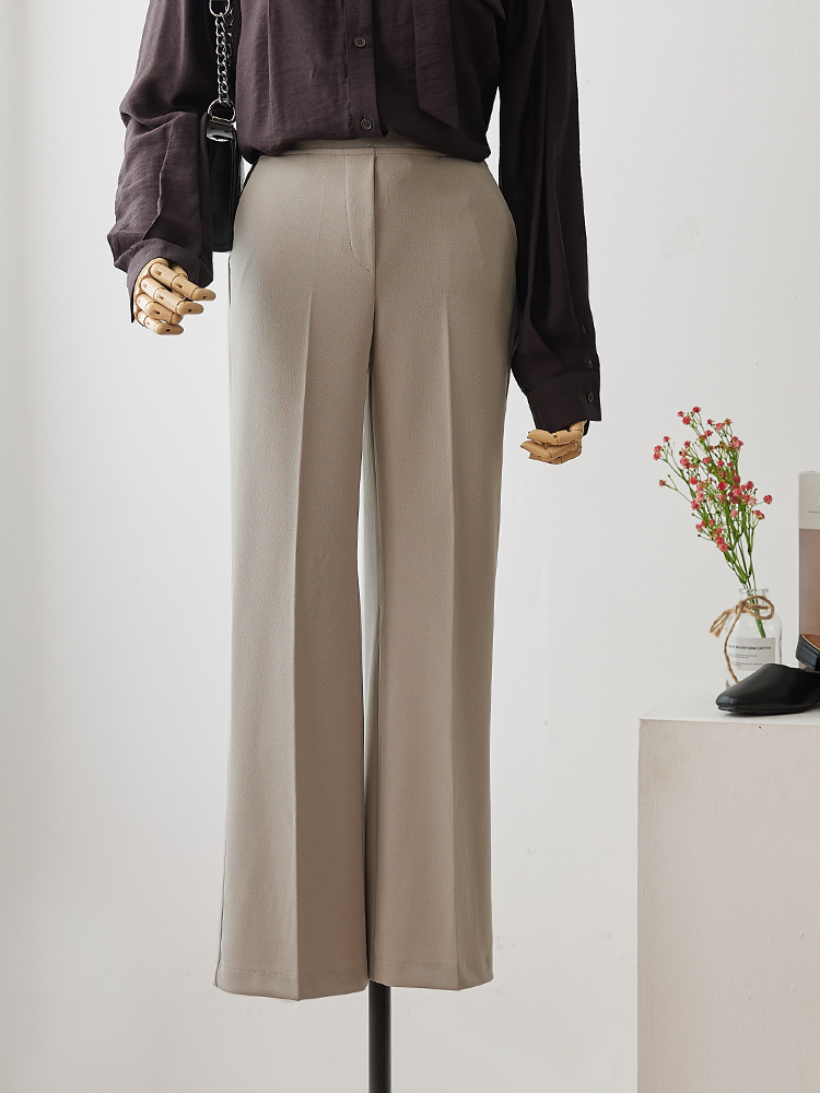 먼데이 고탄력 심플 세미부츠컷 슬랙스 - 상세 이미지 3