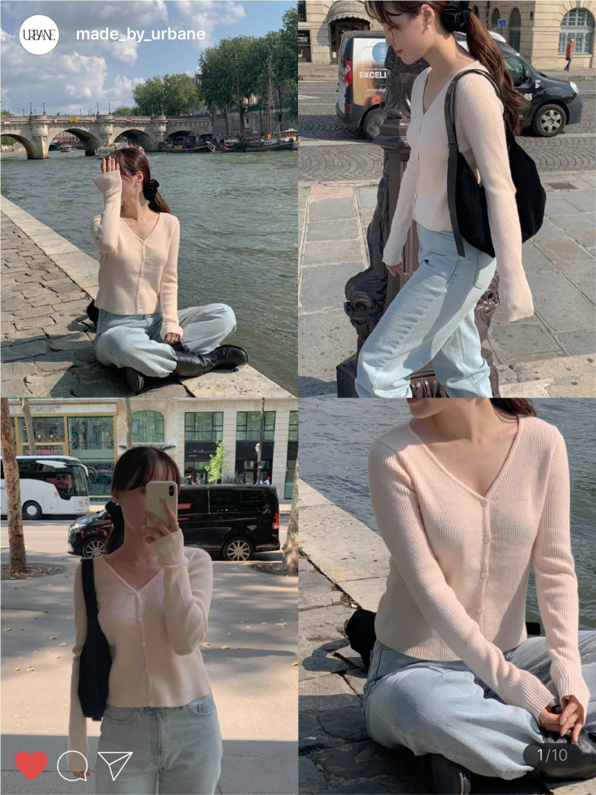 [단독] 💕URBANE MADE💕 이브 브이넥 골지 가디건 (4c) /봄가디건/출근룩/-3kg 여리여리핏 상세 이미지 12