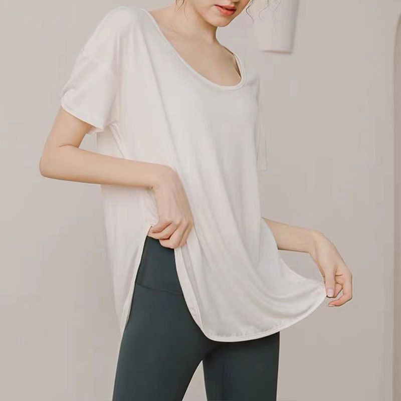 여성 여름 커버업 레깅스 박스티 루즈핏 롱티 티셔츠 - 상품 이미지