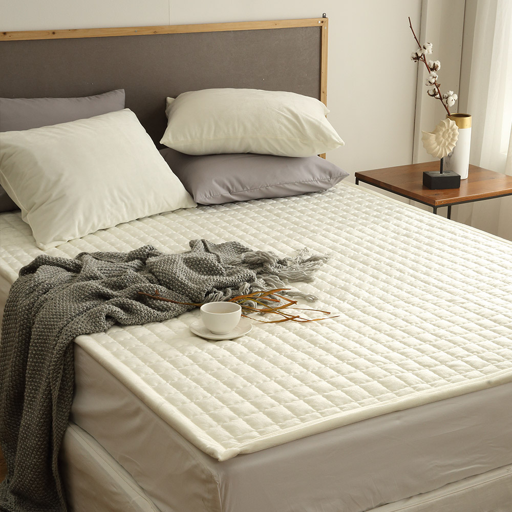 레이트 실크 극세사 침대패드 SS/Q 4color