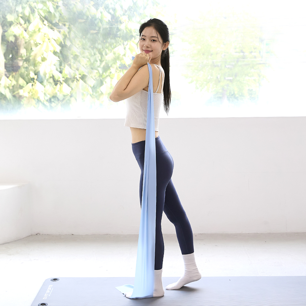 엑피트 스트레칭밴드 운동밴드 탄력 저항 라텍스 튜빙 로잉 고무 1단계 - 상세 이미지 5