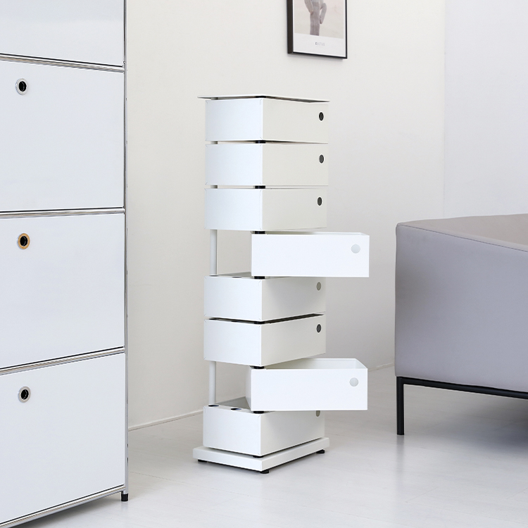 ROTY 회전서랍장 375x260x1120mm, 8단, 옐로우 9633.4227 - 상세 이미지 5