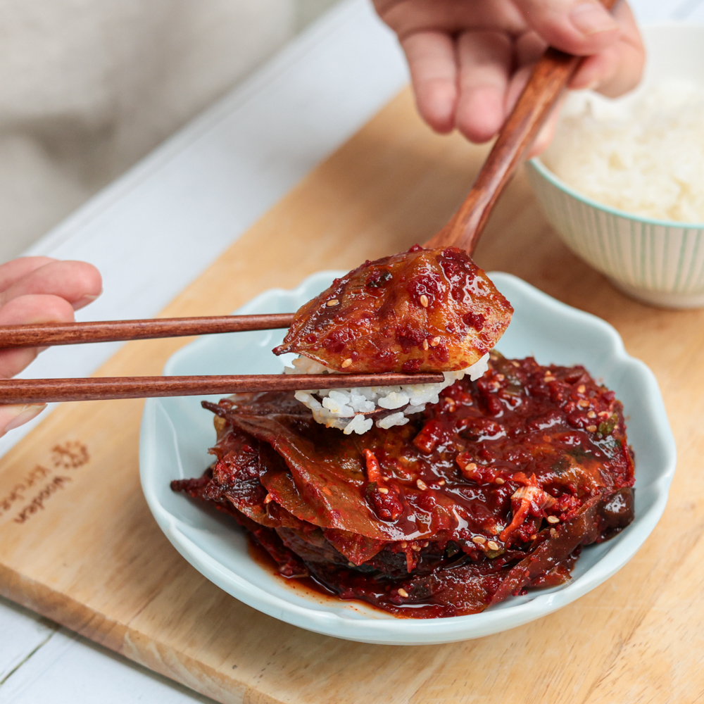 콩잎장아찌 단풍 삭힌콩잎 무침 국산재료 500g 순창 장담아 - 상세 이미지 4