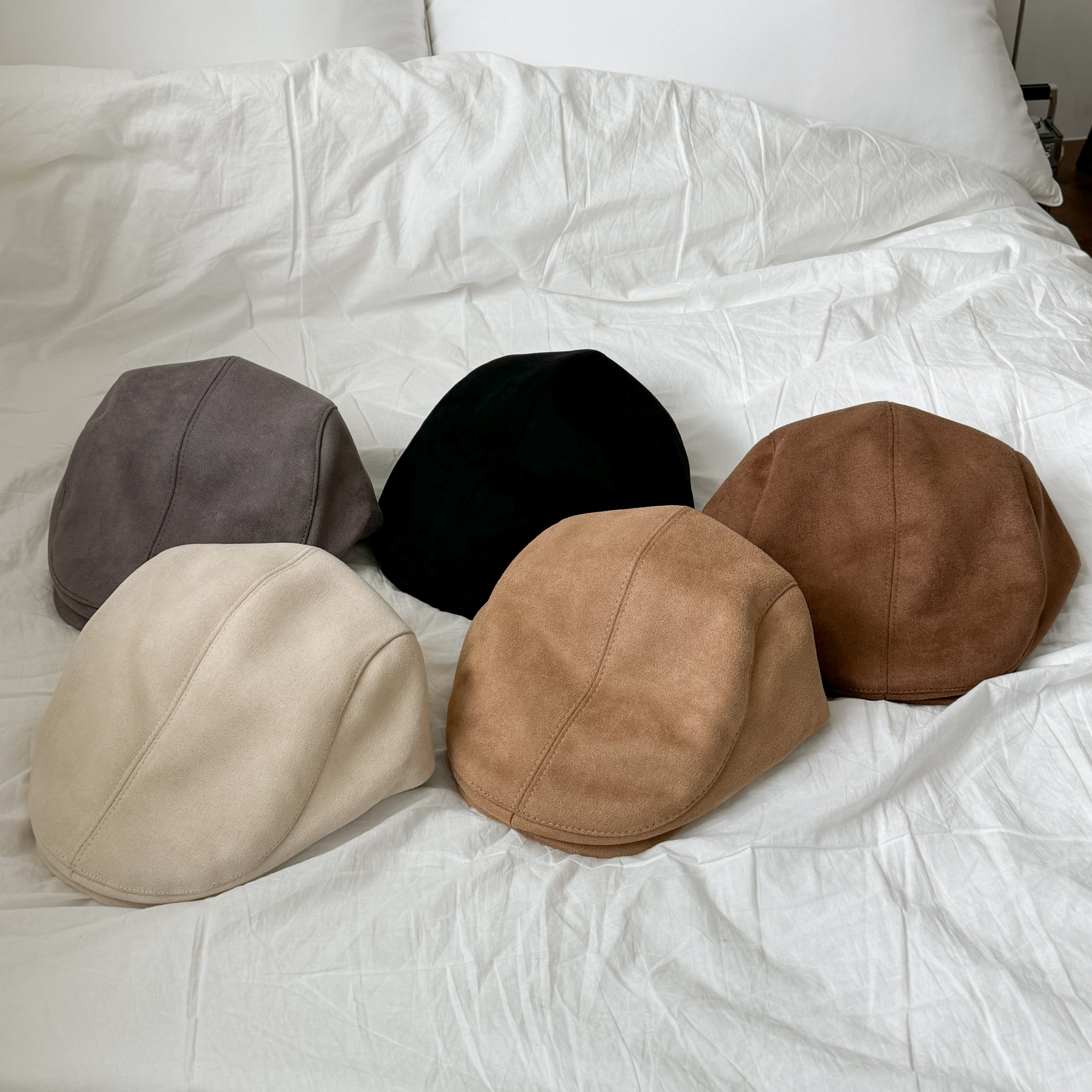 웨이디 무지 스웨이드 헌팅캡 모자 5color 상세 이미지 4