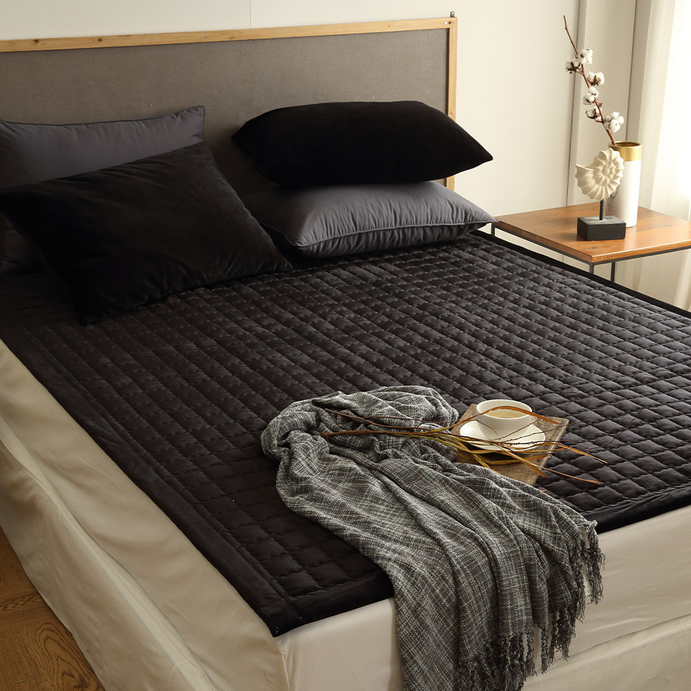 레이트 실크 극세사 침대패드 SS/Q 4color