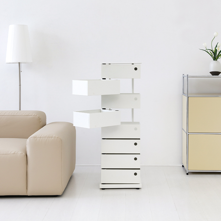ROTY 회전서랍장 375x260x1120mm, 8단, 옐로우 9633.4227 - 상세 이미지 4