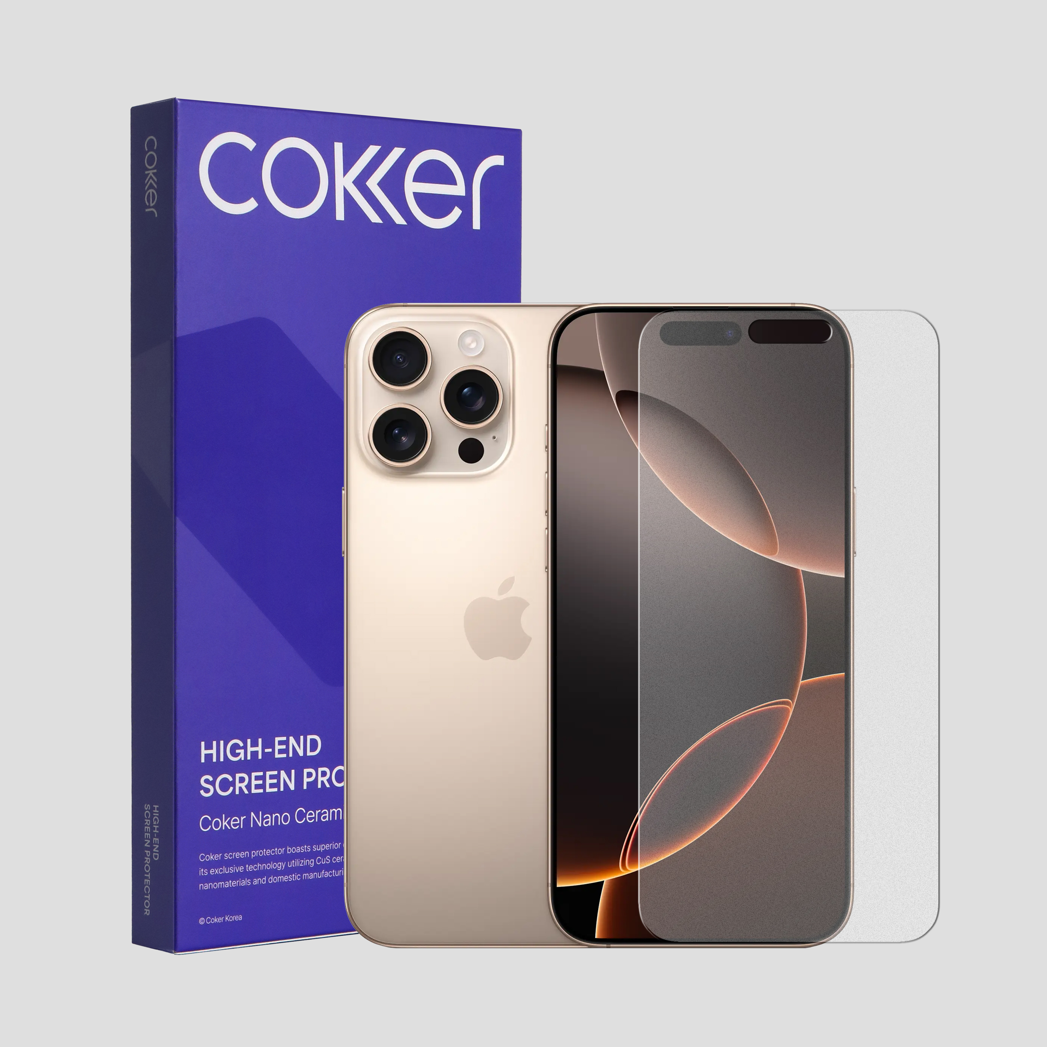 [내일배송] 코커 종이질감 아이폰 액정 보호필름 아이폰16 프로, 2매입
