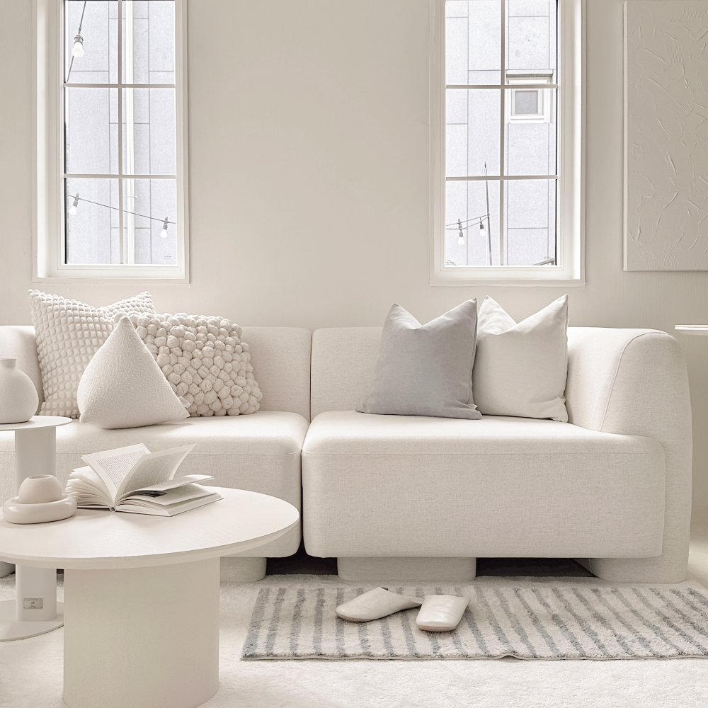 반트 마네모네 린넨 패브릭 모듈 3.5인용 소파