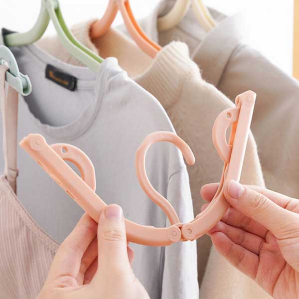 접이식 옷걸이 여행용 휴대용 속옷 접는 접히는 (A자형)-옐로우, 1개 - 상세 이미지 5