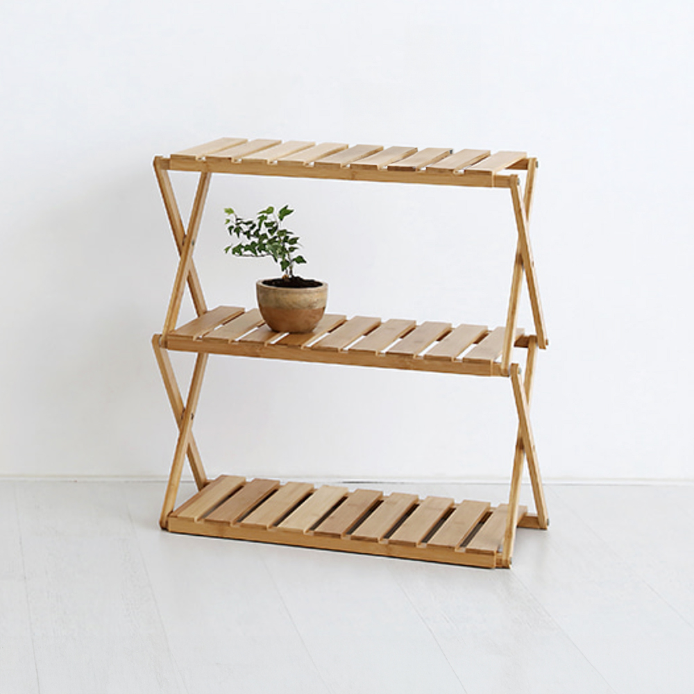 JAWAL 선반 600 넓은 대나무 600mmx320mmx660mm, 3단, 7925.0907 - 메인 이미지