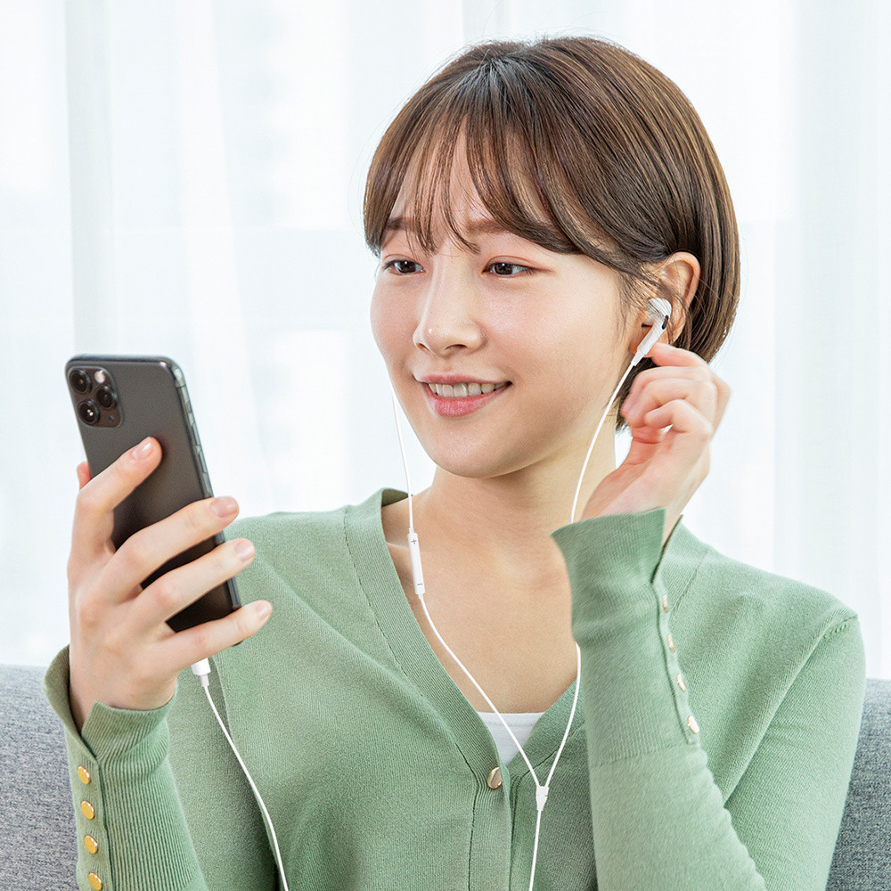 모락 글랜 라이트닝 8핀 아이폰 전화 통화가능 마이크 내장 유선 이어폰 이미지 4