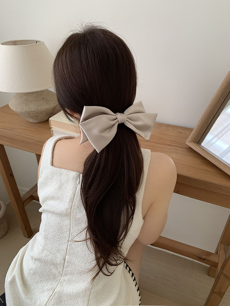 [제작] 쉐르 실키 헤어클립 - 제작헤어핀 새틴 반묶음 올림머리 빅사이즈 핸드메이드리본핀 - 상세 이미지 3