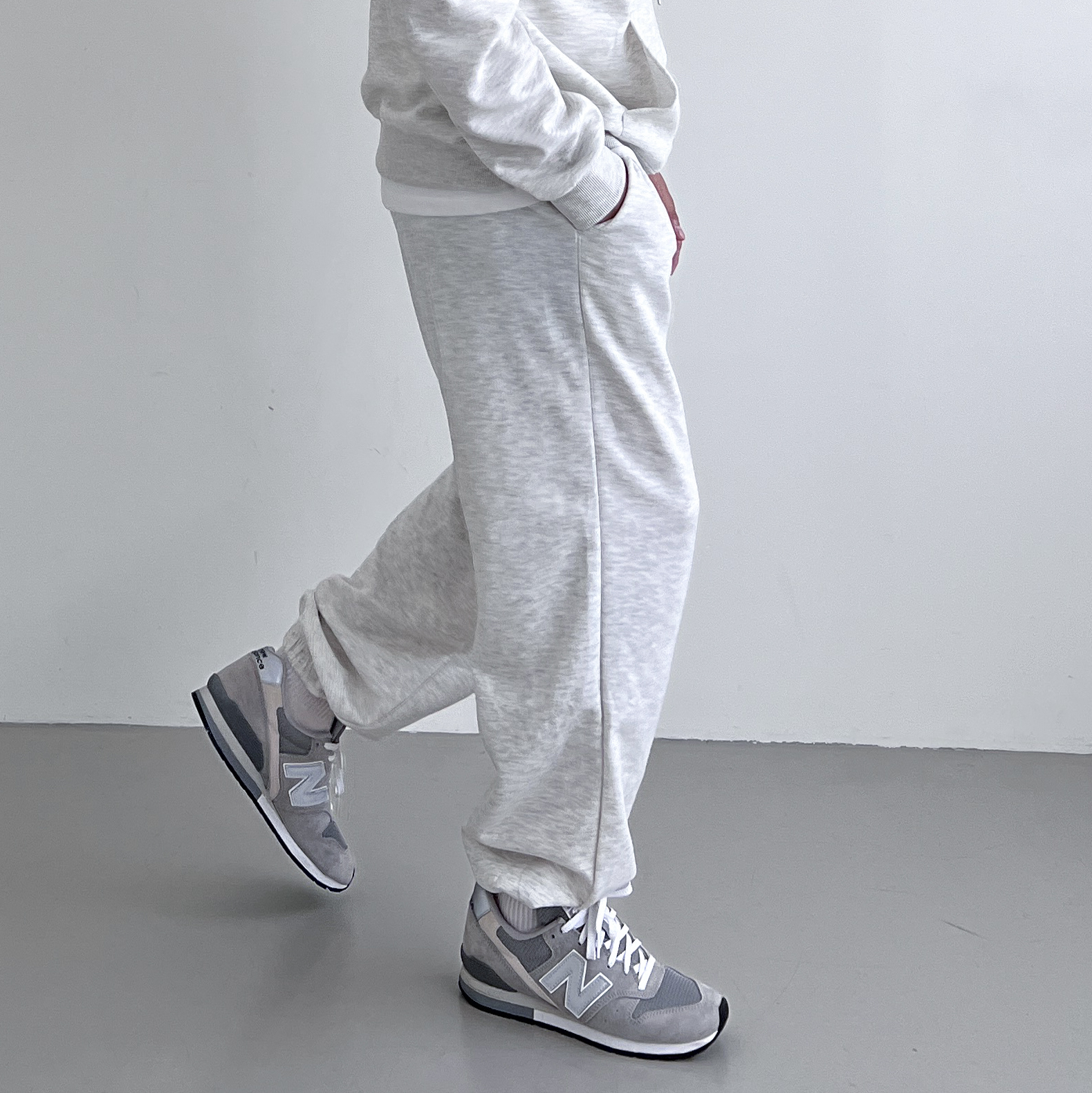 1+1 스웨트팬츠 남자조거팬츠 벌룬팬츠 밴딩 빅사이즈 - 상세 이미지 2