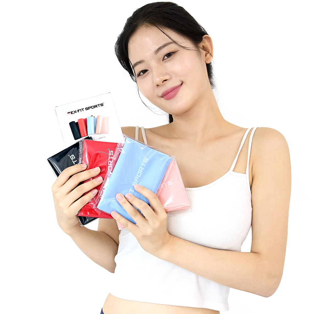 엑피트 스트레칭밴드 운동밴드 탄력 저항 라텍스 튜빙 로잉 고무 1단계 - 상세 이미지 3