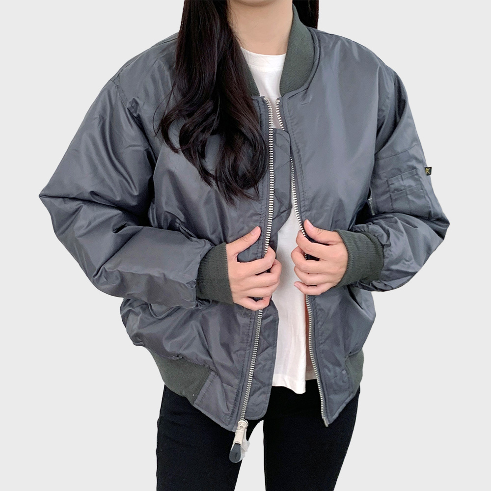 로스코 MA-1 오버핏 항공점퍼 블루종 빅사이즈 MA1 마원 봄버자켓 - 상세 이미지 2