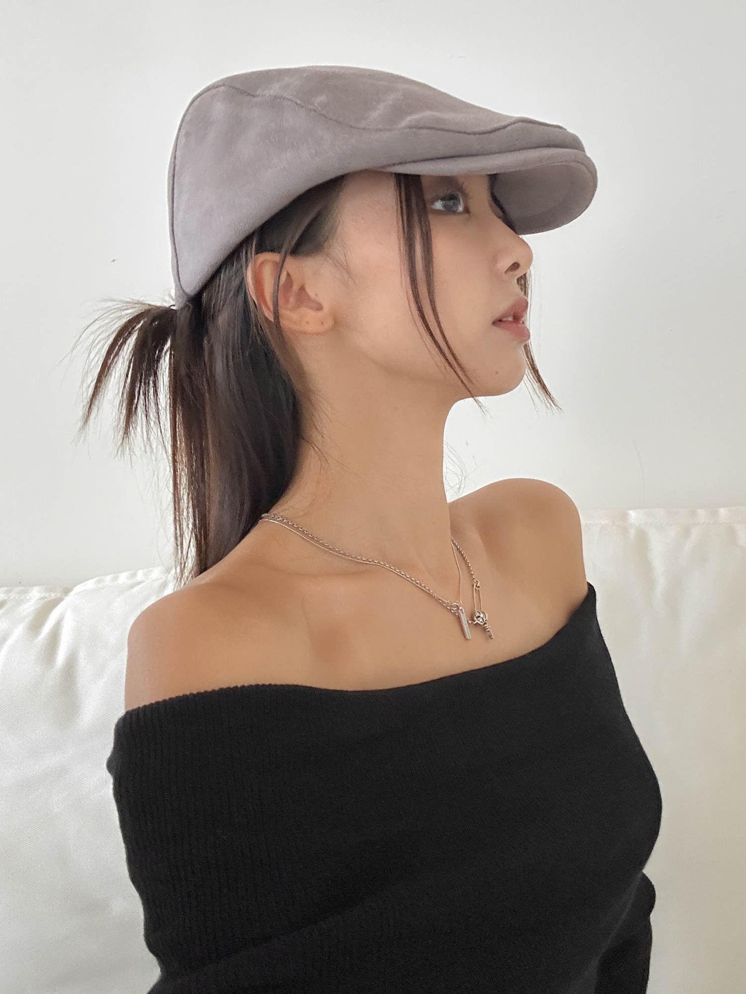 웨이디 무지 스웨이드 헌팅캡 모자 5color 상세 이미지 25